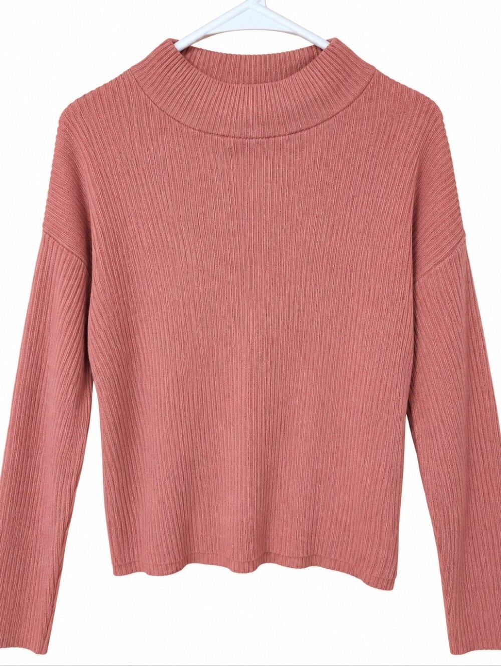 Ann Taylor Melon Rose Ribbed Sweater